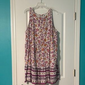Old Navy Floral Sleeveless Dress - Purple and Yellow spring summer